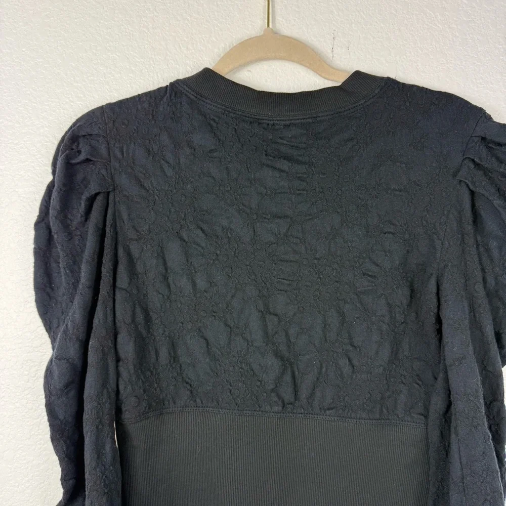 Free People Top Henley Gemma Black Size S